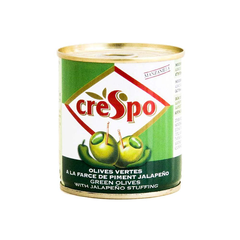 Crespo Olives Vertes À La Farce de Piment Jalapeno 212 ml