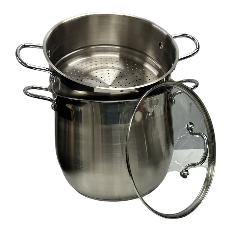 Couscousiere 8LT en acier inoxydable 3 pièces
