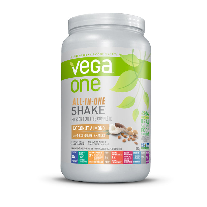 Vega One all in one shake Noix de coco et amandes 834g